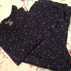 Croft & Barrow Navy Starry Pajama Set